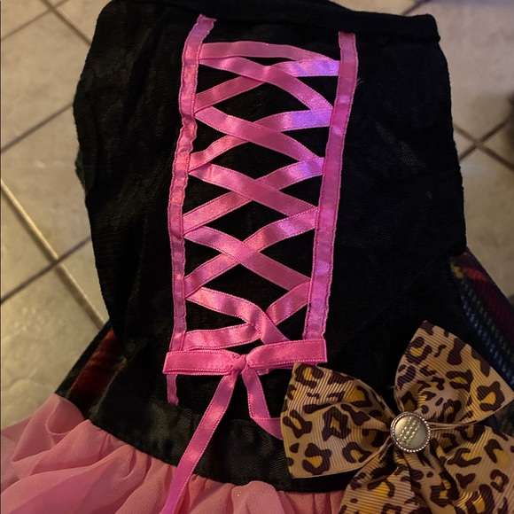 Pink and Black Kids Costume with Leopard Accent - Picture 2 of 5